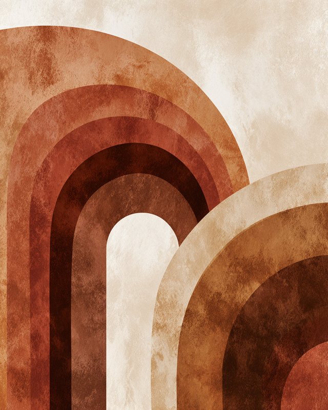 Terracotta Arches Boho II | Boho Abstract Wall Art Printable | Digital Download for Home Decor — printable digital download