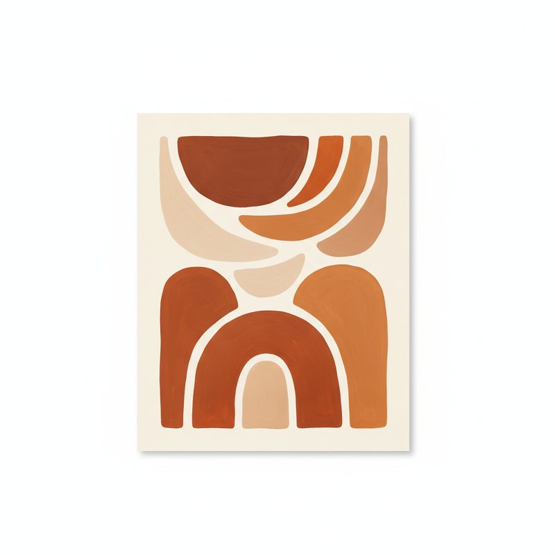 Boho Terracotta Arch Abstract Wall Art | Printable Home Decor | Digital Download — printable digital download