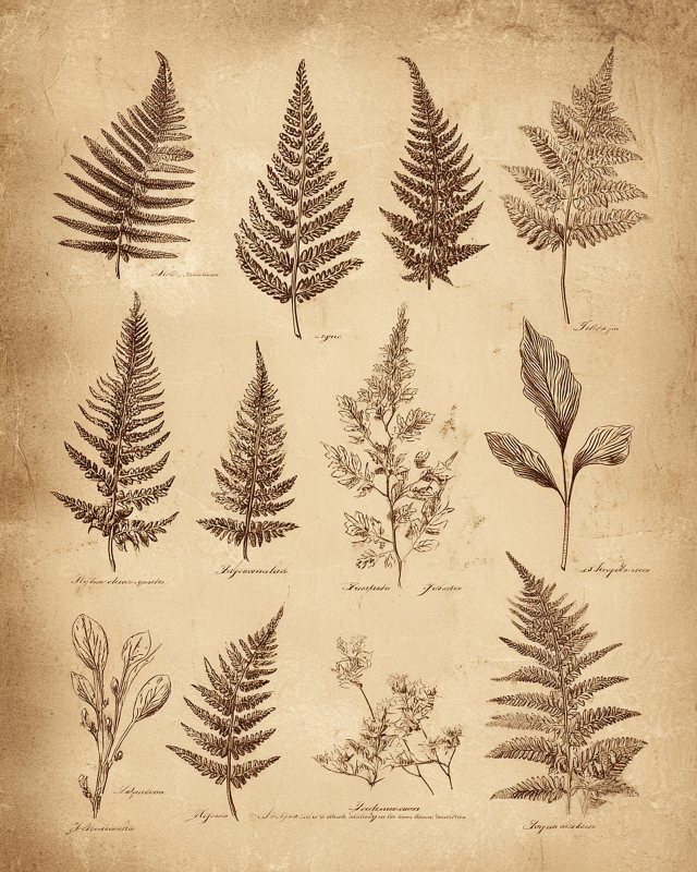 Vintage Fern Botanical Print | Boho Green Wall Art | Instant Digital Download — printable digital download