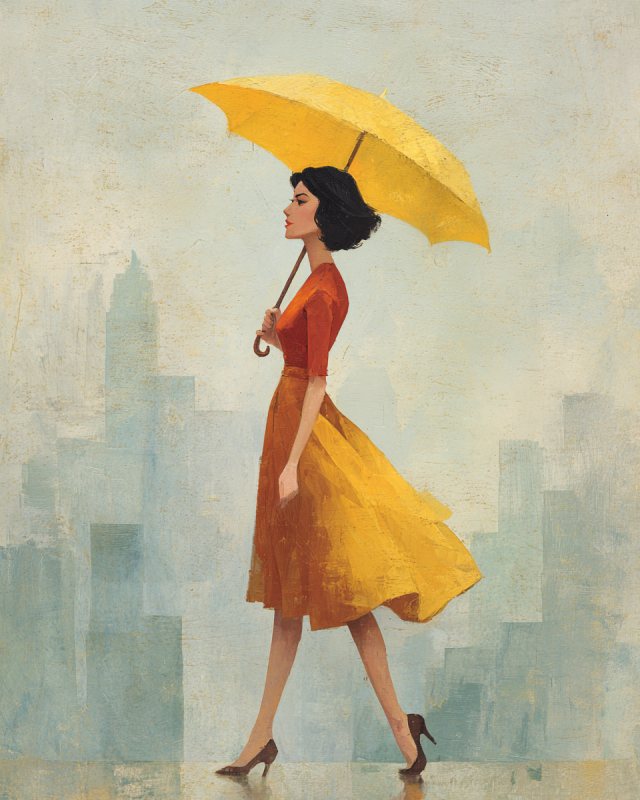 Sg6887 Mid Century Vintage Gouache Painting Of A Woman With A C0ccd51a E878 44fa 9c8e 8a2f2b32e879 1