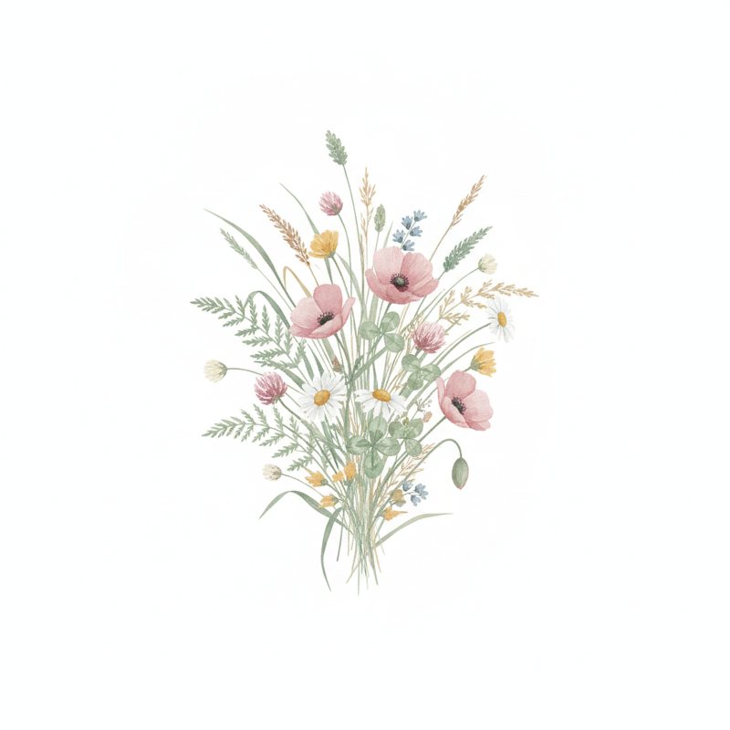 Botanical Wildflowers Printable Wall Art | Instant Digital Download | Home Decor — printable digital download