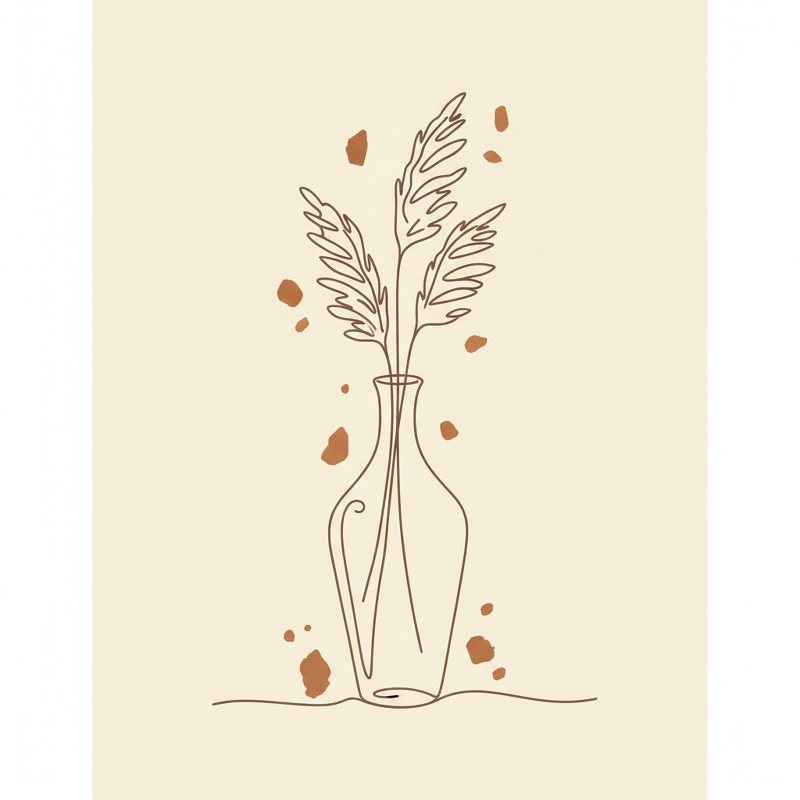 Boho Abstract Wall Art | Printable Vase Design | Digital Download for Home Decor — printable wall art digital download