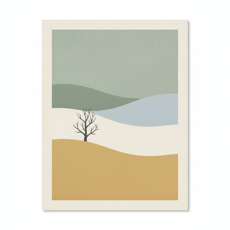 Pastel Rolling Hills Landscape Printable Wall Art | Digital Download for Home Decor — printable digital download