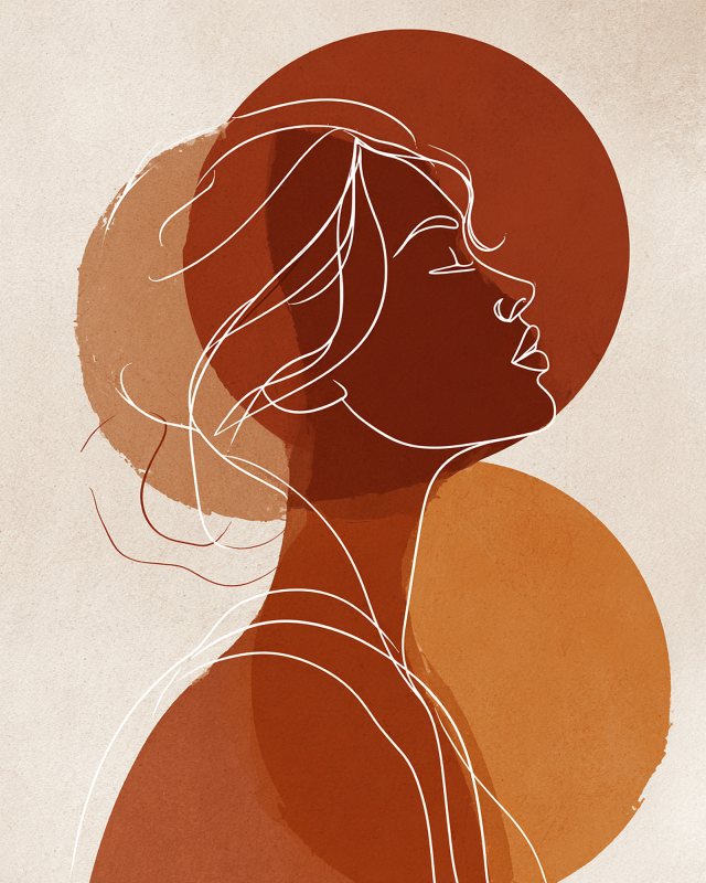 Boho Woman Line Art I | Abstract Printable Wall Art | Instant Digital Download — printable digital download