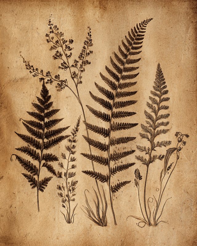 Vintage Fern Botanical II | Printable Wall Art | Botanical Home Decor | Instant Digital Download — printable digital download