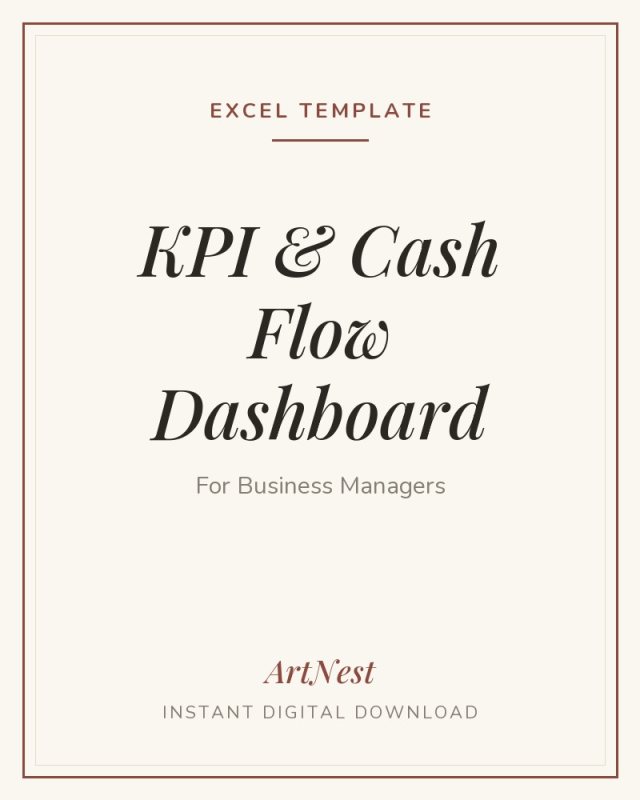 Business KPI & Cash Flow Dashboard | Excel Template for Managers | Instant Download
