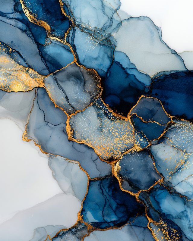 Navy Gold Marble Ink II Abstract Wall Art | Printable Home Decor | Digital Download — printable digital download