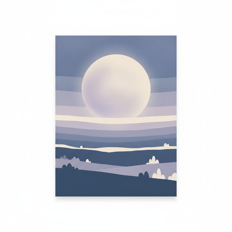 Pastel Night Field Printable Wall Art | Dreamy Landscape Digital Download — printable digital download