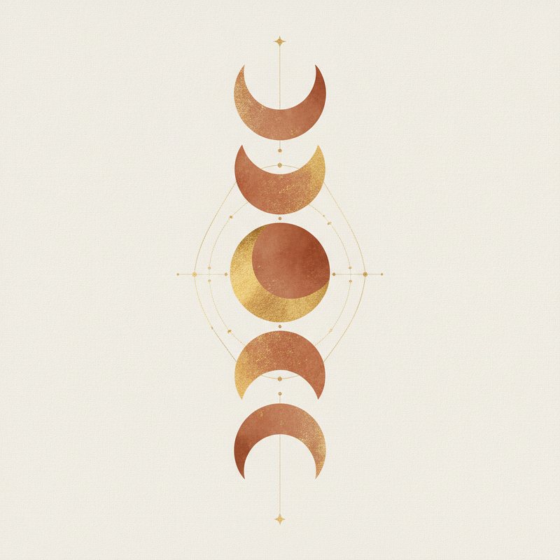 Boho Moon Phases Abstract Wall Art | Printable Digital Download for Home Decor — printable wall art digital download