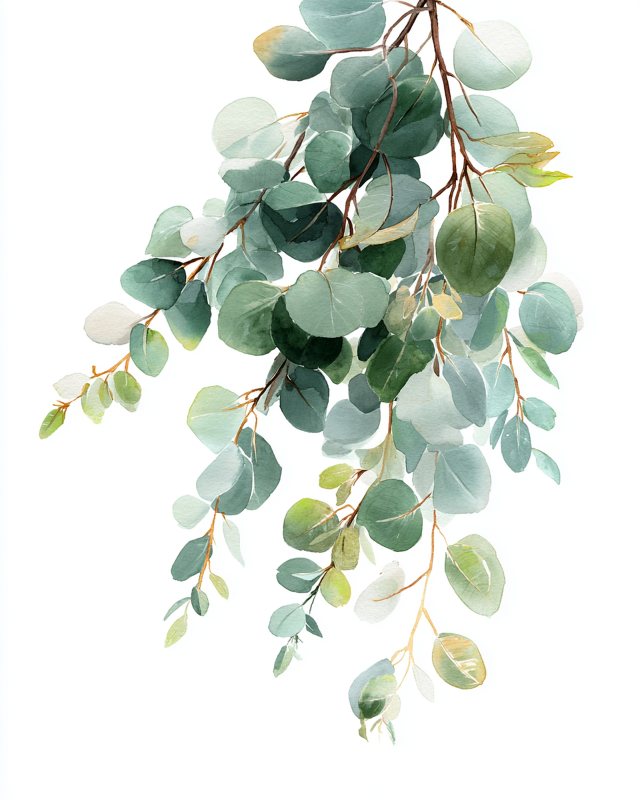 Sage Eucalyptus Watercolor II | Botanical Printable Wall Art | Instant Digital Download for Home Decor — printable digital download