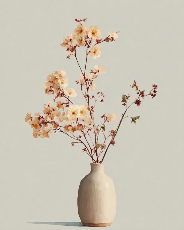 Ikebana Branch Minimalist Printable Wall Art | Botanical Digital Download for Home Decor — printable wall art digital download