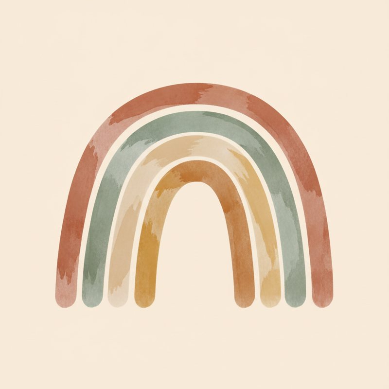 Earth Tone Rainbow Arch Abstract Wall Art | Printable Home Decor | Digital Download — printable digital download