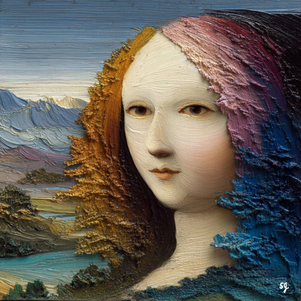 Turbulent Renaissance Portrait Landscape