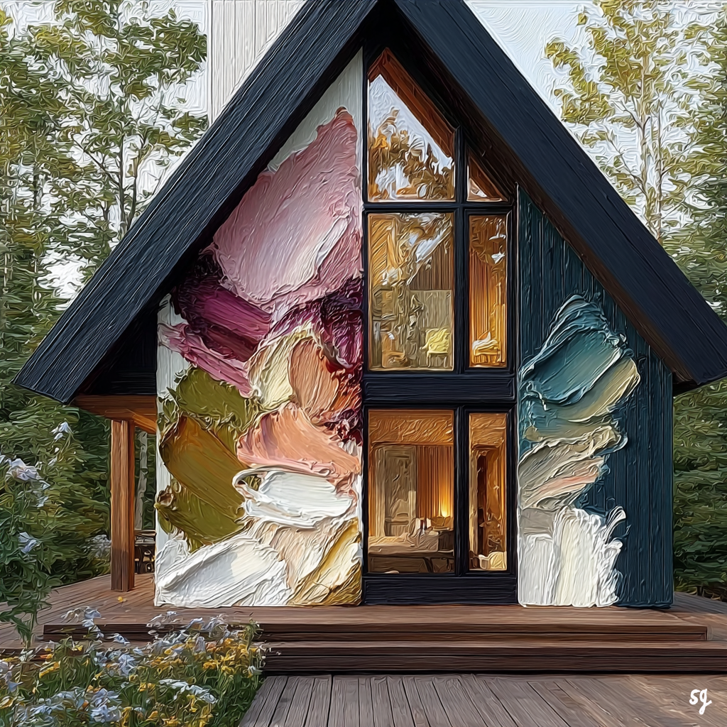 Vibrant A-Frame Forest Retreat