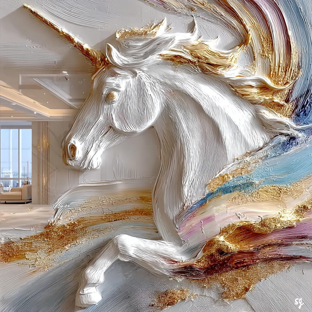 Mythic Unicorn in Golden Light