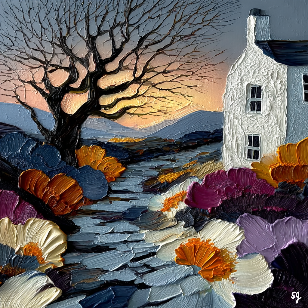 Twilight at the White Cottage
