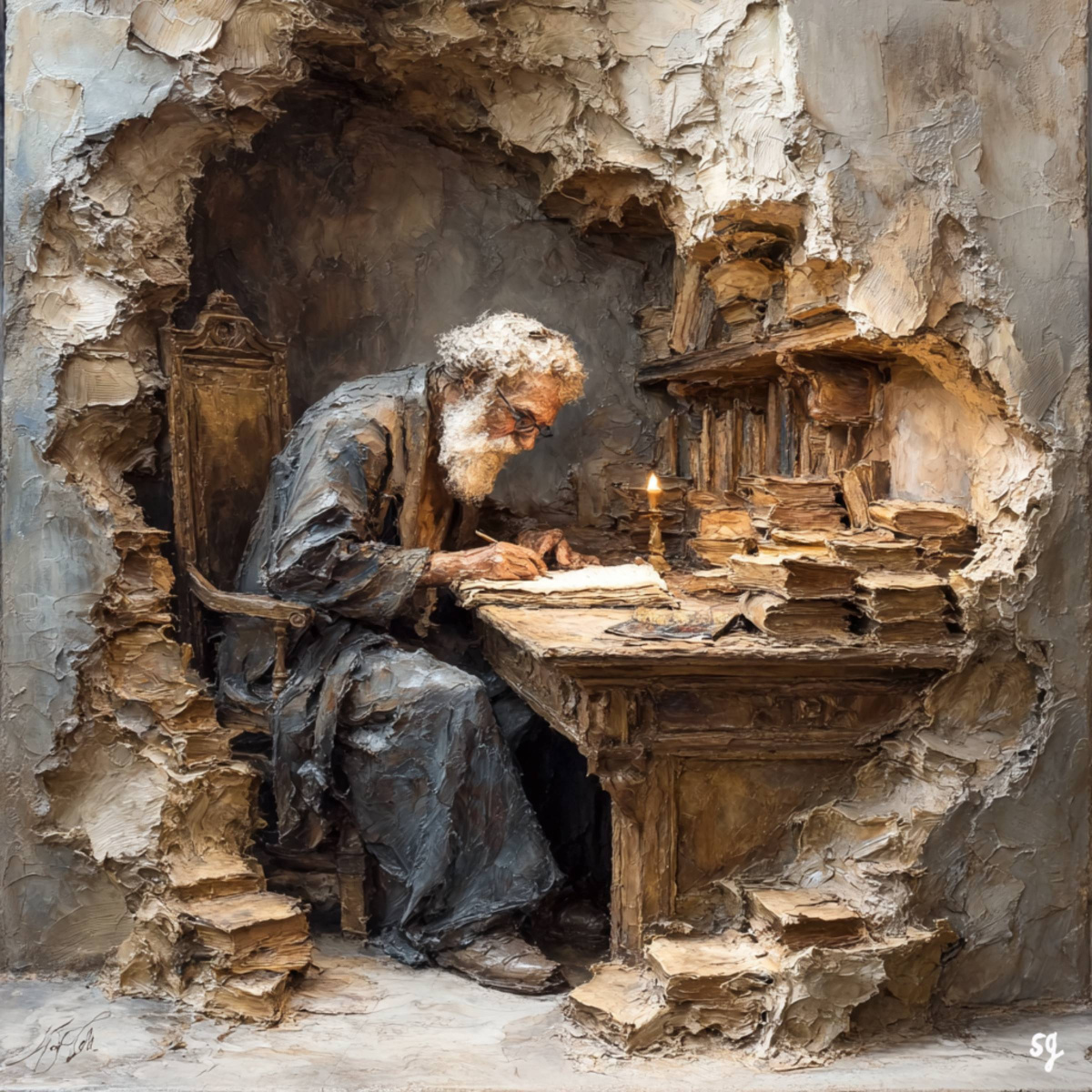 The Scribe's Solitary Vigil