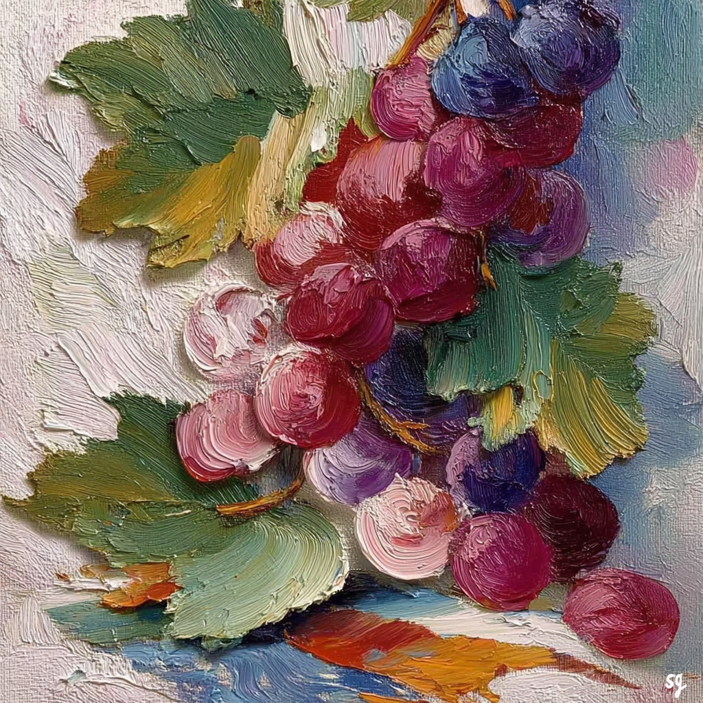 Vibrant Bunch of Purple Grapes