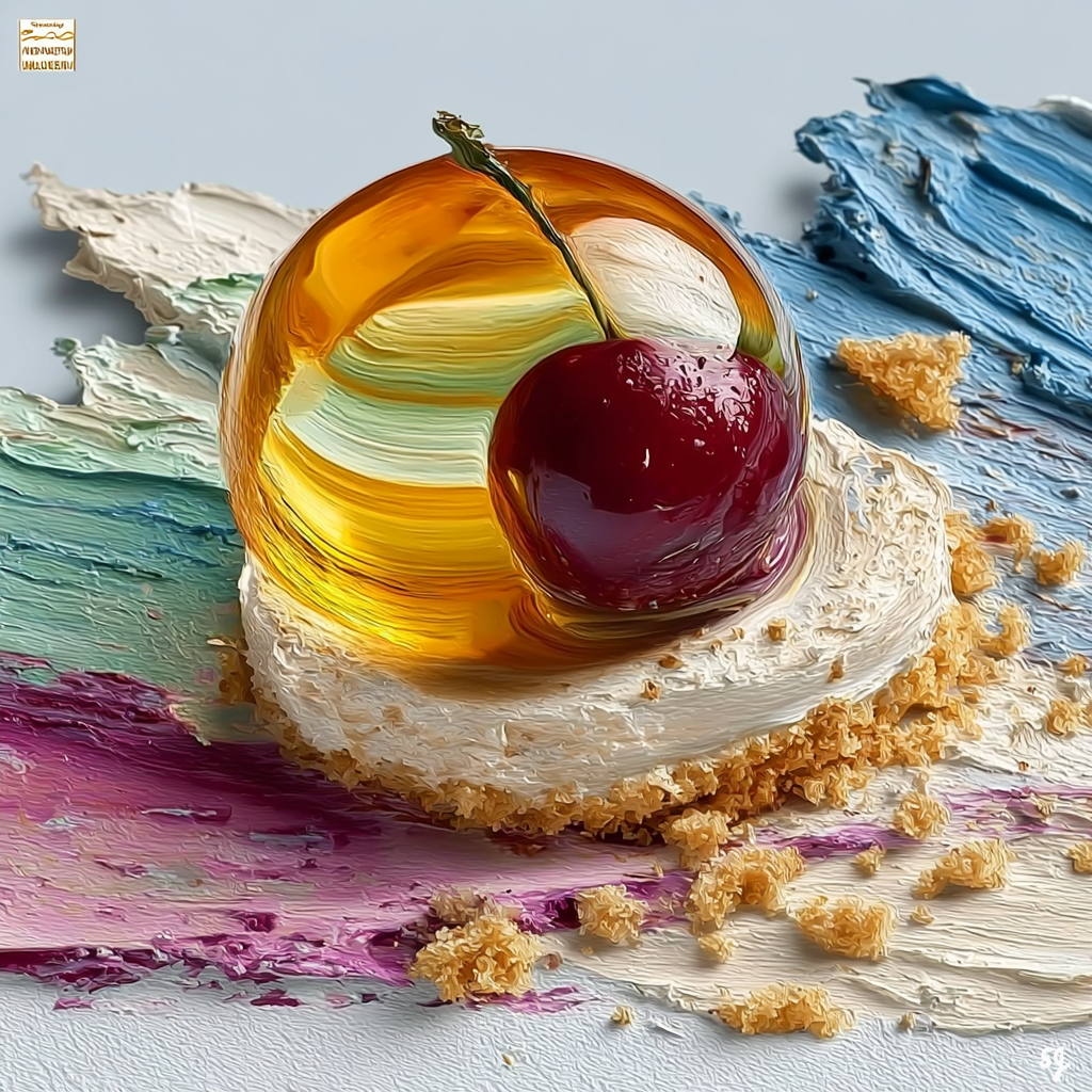 Glazed Cherry on Creamy Base