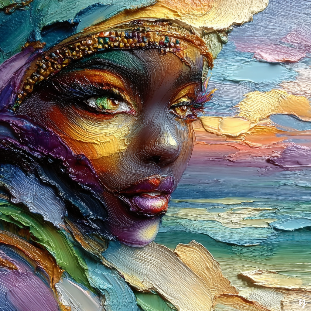 Vibrant Portrait of a Goddess
