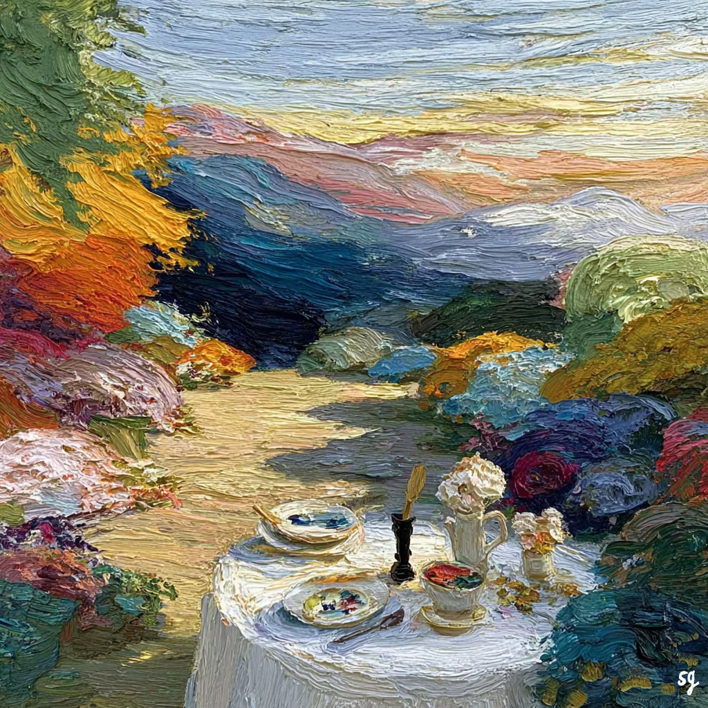 Sunset Garden Party Serenity
