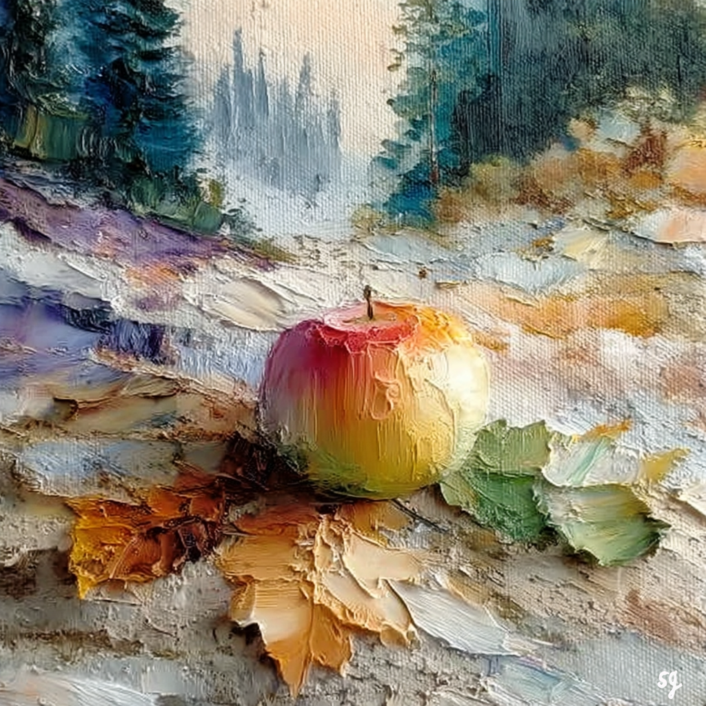 Autumn's Solitary Fruitful Moment