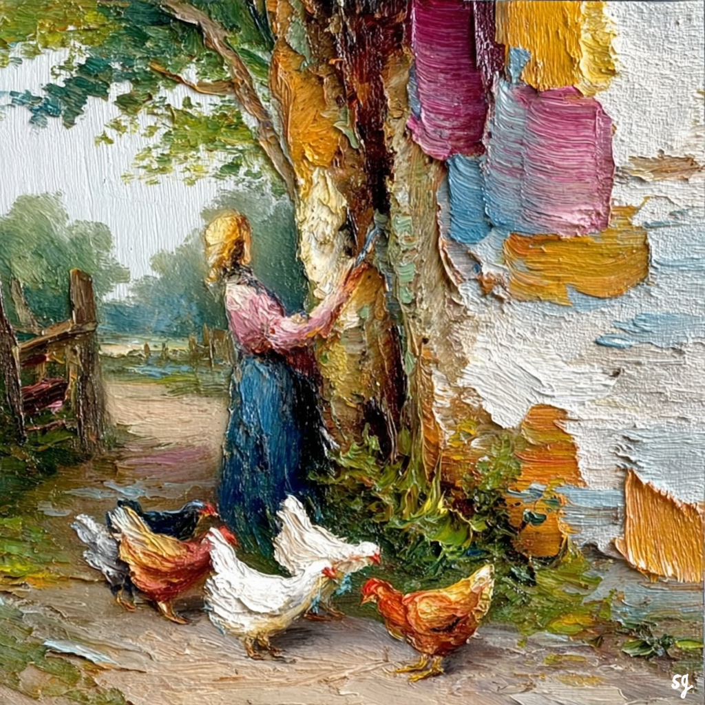 Morning by the Rural Cottage