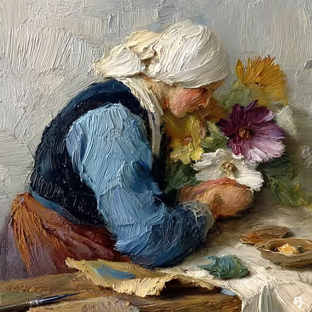 The Florist's Quiet Contemplation