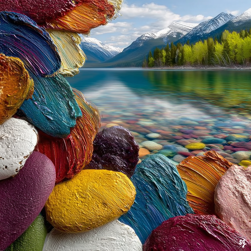 Vibrant Pebbles by Serene Waters