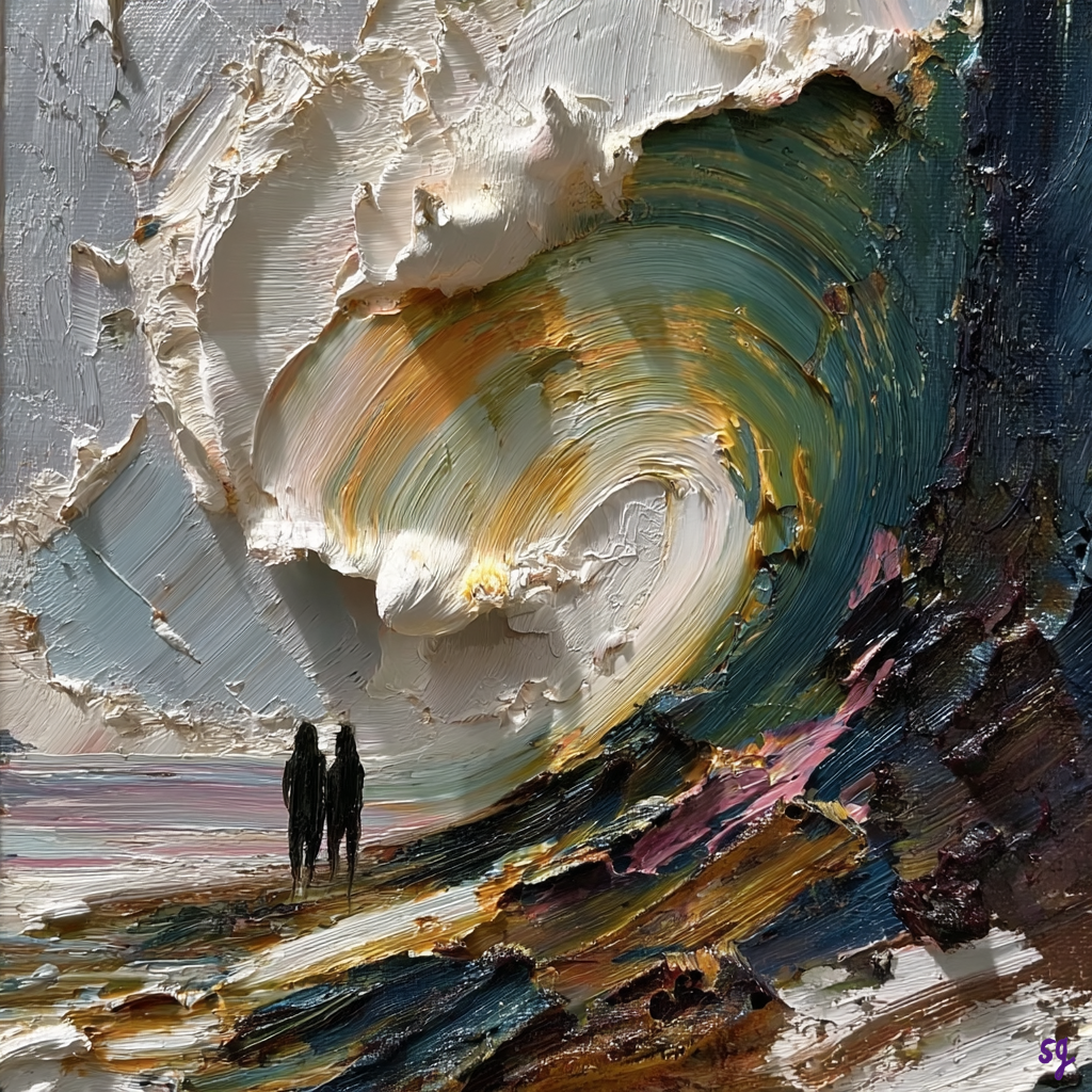 Turbulent Horizon with Two Figures
