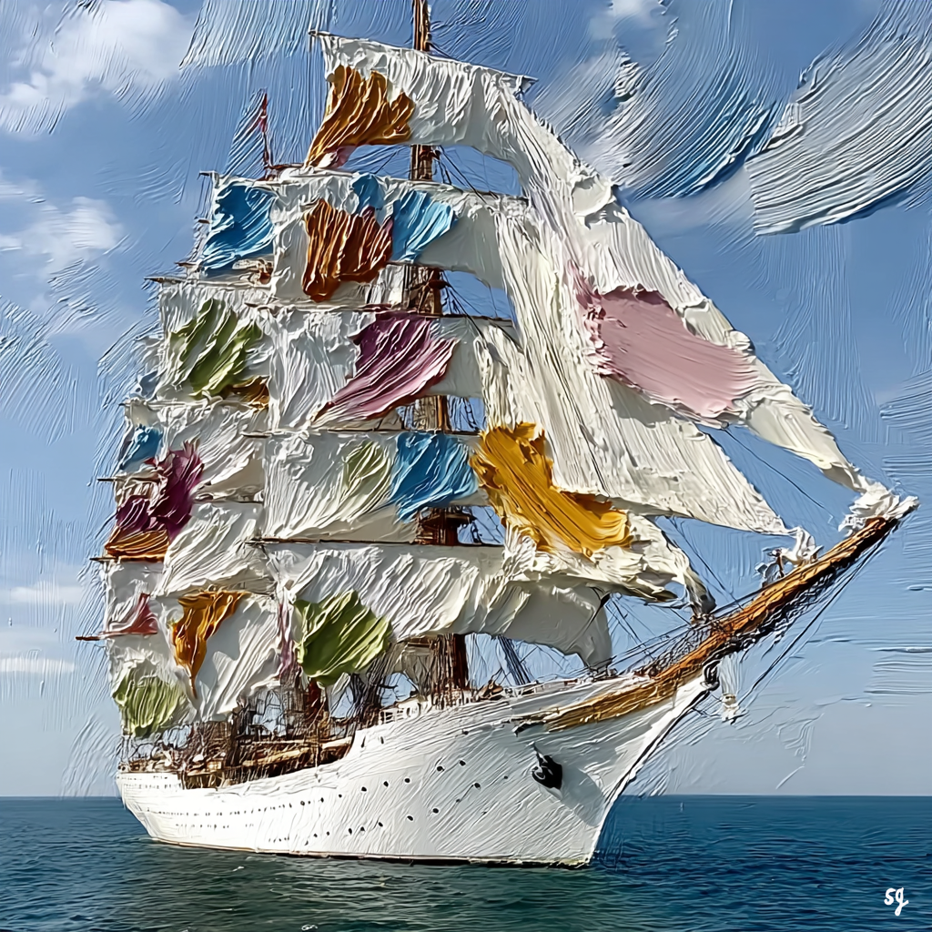 Sails of Vibrant Oceanic Dreams