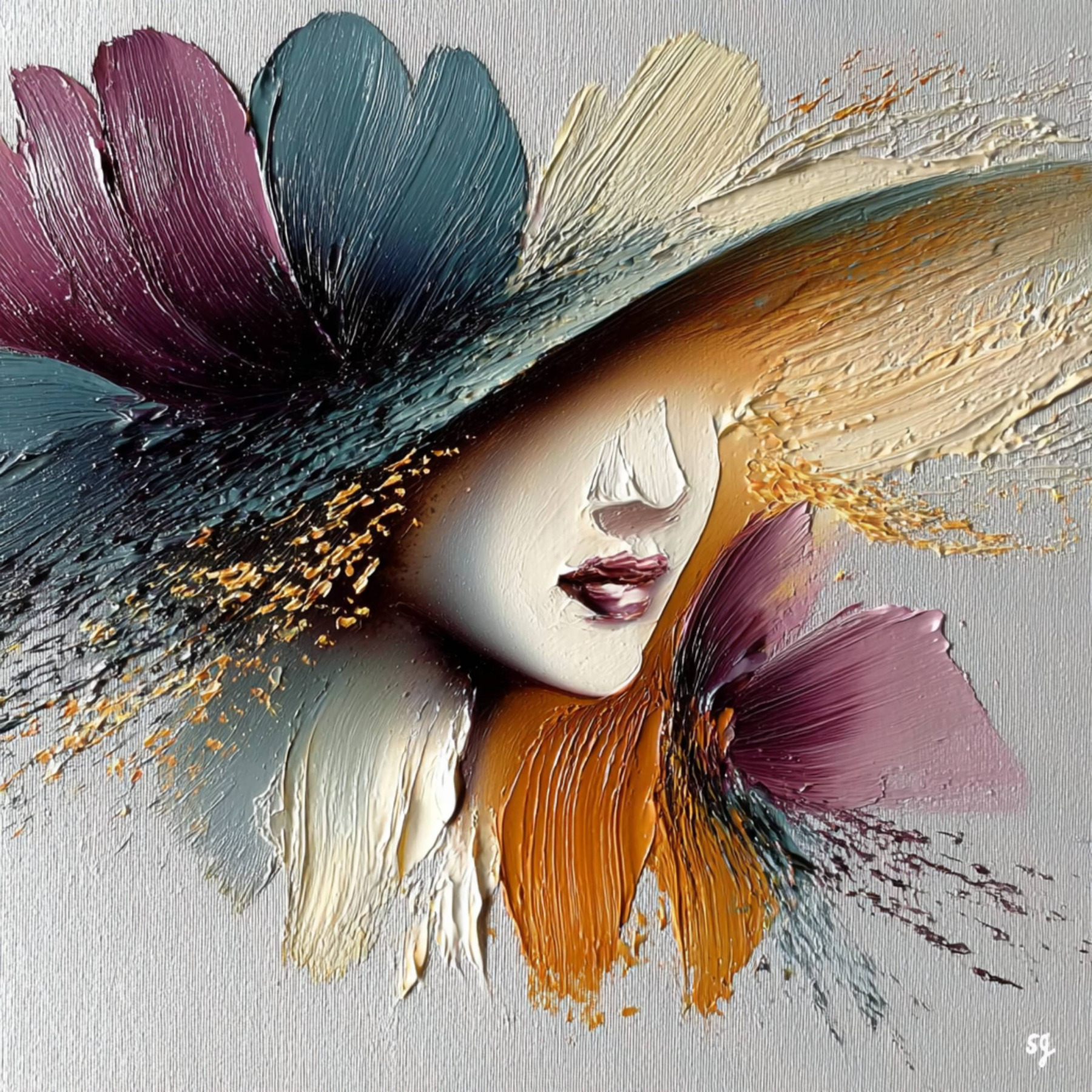 Ethereal Portrait in Floral Bloom