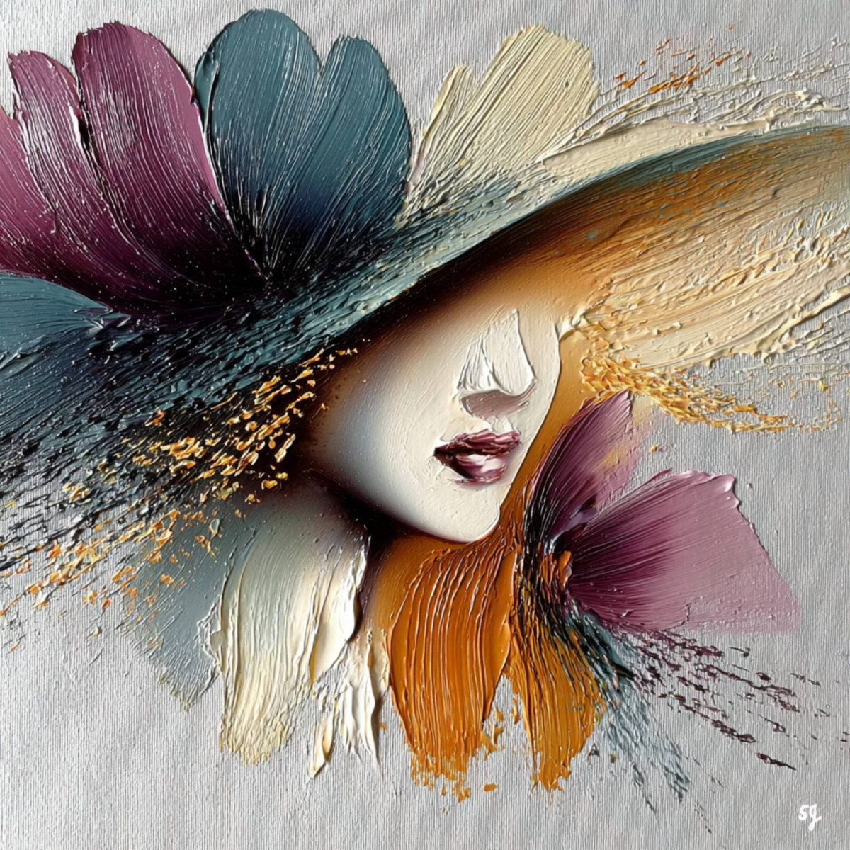 Ethereal Portrait in Floral Bloom